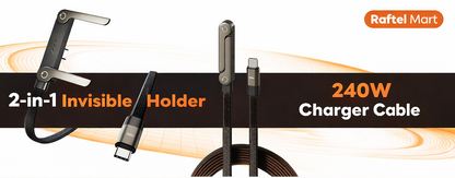 ChargeStand 2-in-1 USB-C Fast Charging Cable With Invisible Phone Stand