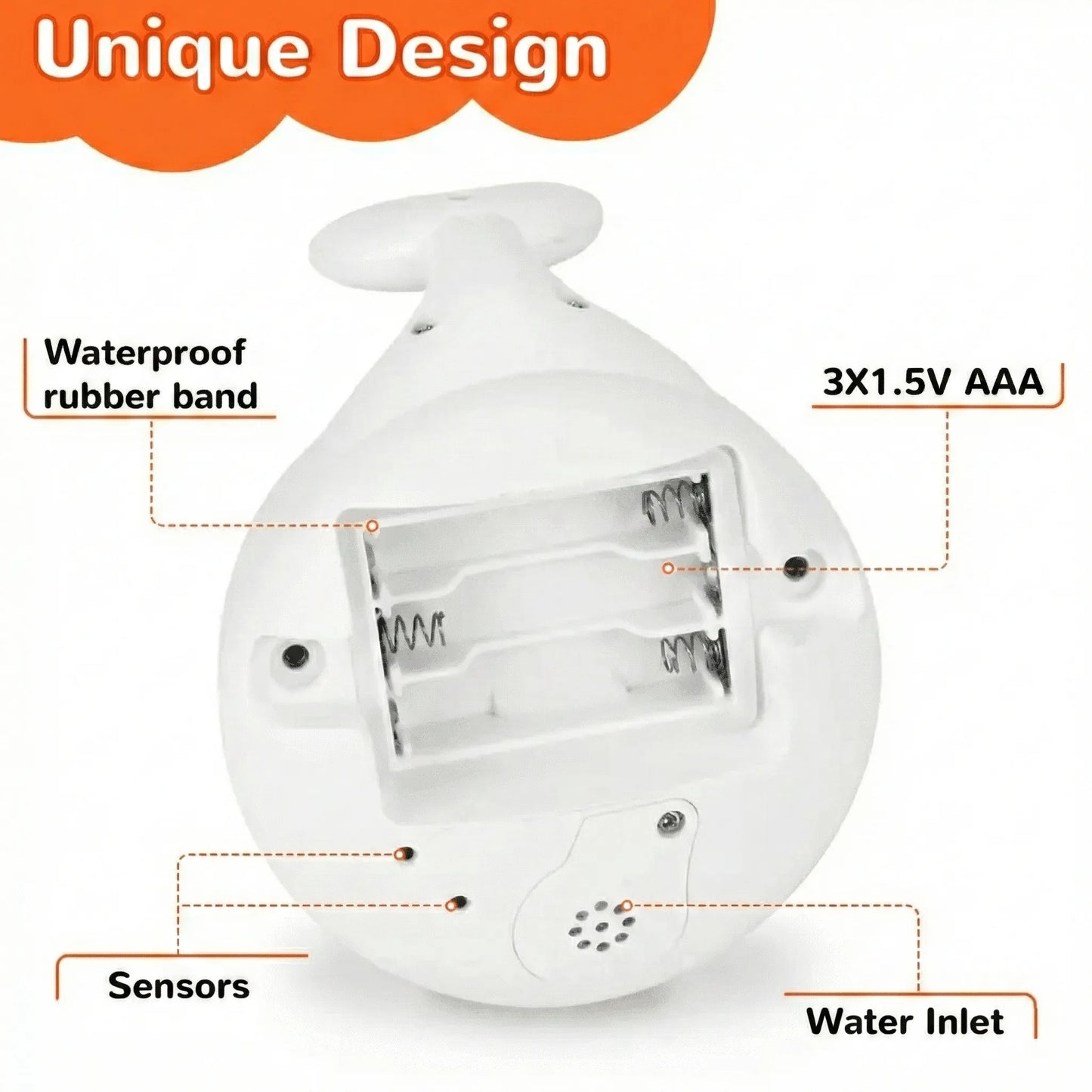 Light-Up Water-Activated Whale Bath Toy for Toddlers