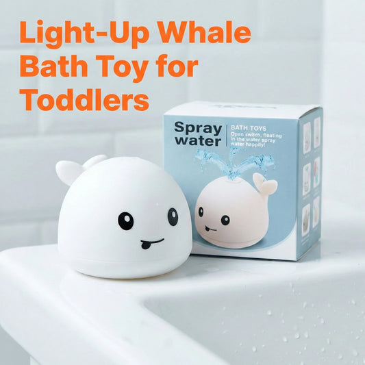 Light-Up Water-Activated Whale Bath Toy for Toddlers
