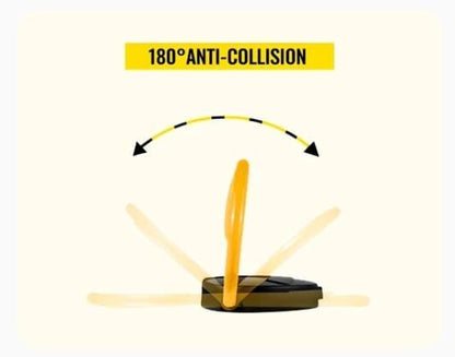 Electronic parking barrier with 180-degree anti-collision flexibility