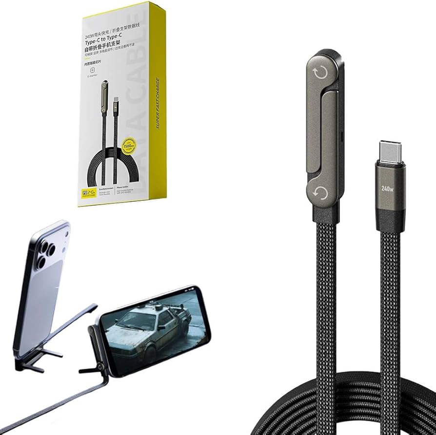 ChargeStand 2-in-1 USB-C Fast Charging Cable With Invisible Phone Stand