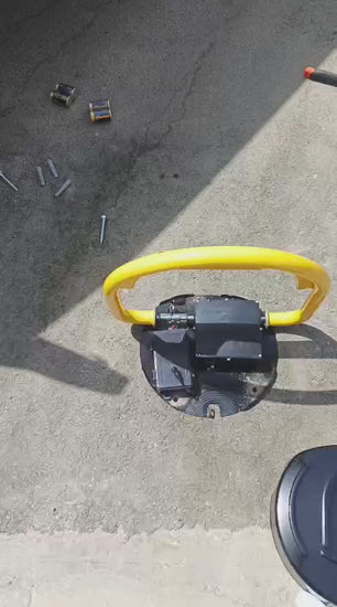 How to install the electronic parking barrier on concrete with expansion anchors and bolts